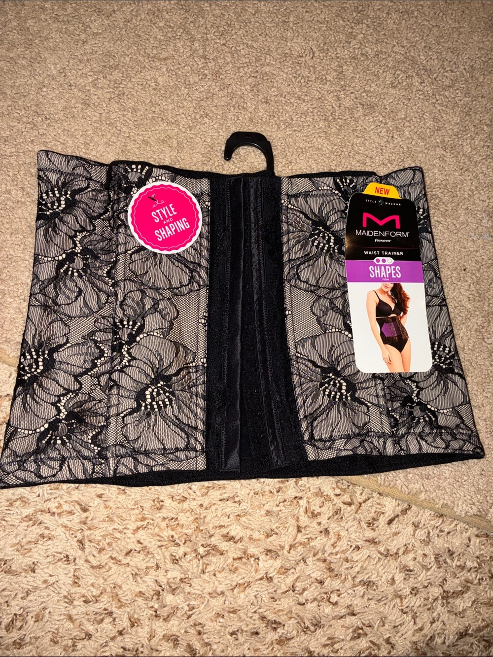 Maidenform Black Lace Waist Slimmer